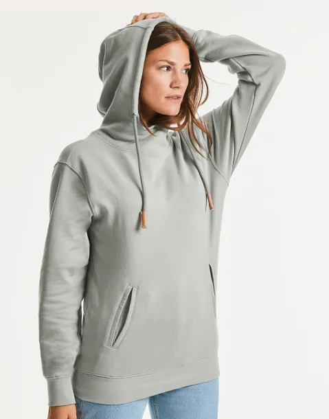  Pure Organic High Collar Hooded Sweat - Russell Pure Organic