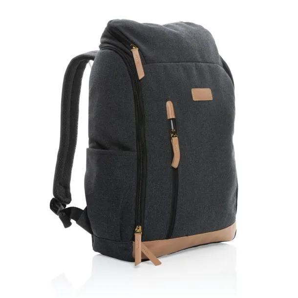  Impact AWARE™ ruksak za laptop od recikliranog platna, 15" - XD Collection Crna