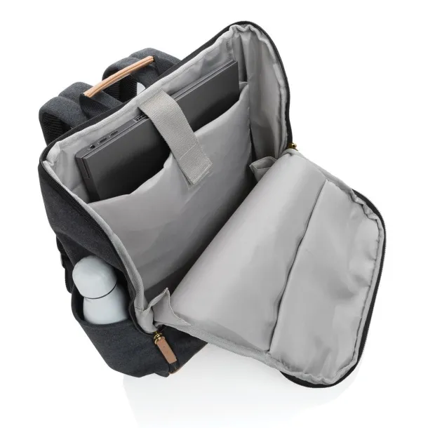  Impact AWARE™ ruksak za laptop od recikliranog platna, 15" - XD Collection Crna