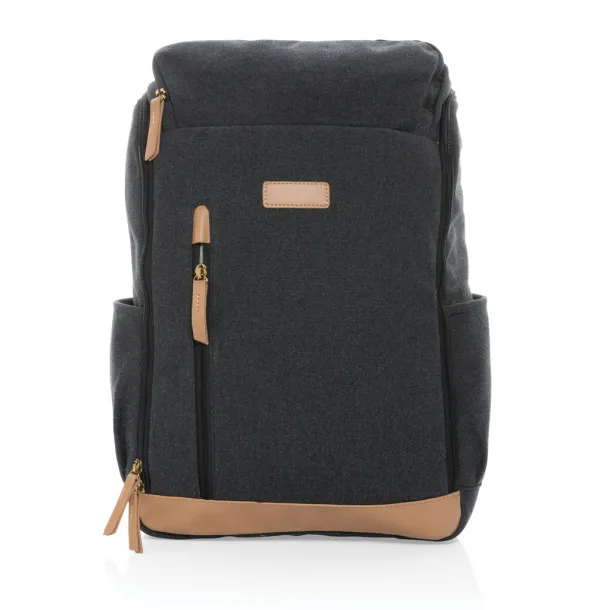  Impact AWARE™ ruksak za laptop od recikliranog platna, 15" - XD Collection Crna