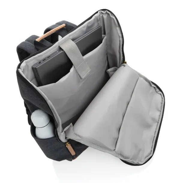  Impact AWARE™ ruksak za laptop od recikliranog platna, 15" - XD Collection Crna