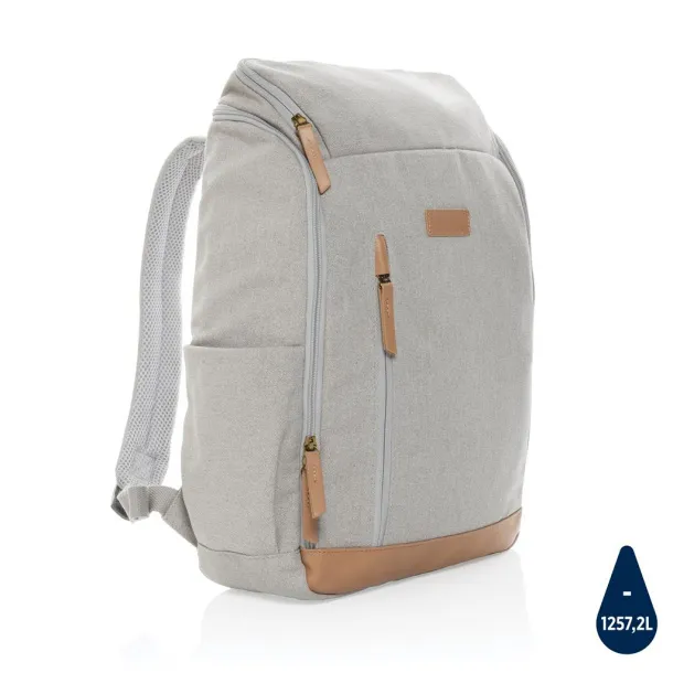  Impact AWARE™ 16 oz. rcanvas 15 inch laptop backpack - XD Collection Grey 