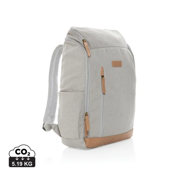  Impact AWARE™ 16 oz. rcanvas 15 inch laptop backpack - XD Collection Grey 