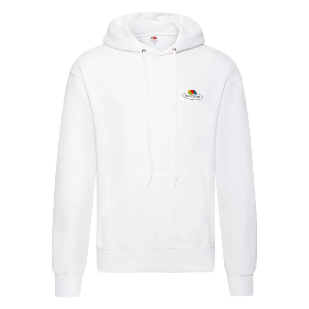  Vintage hoodie s malim printom, 280 g/m² - Fruit of the Loom Vintage Collection Bijela