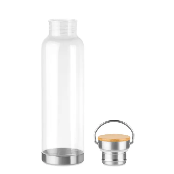 HELSINKI BASIC Tritan 800ml bottle bamboo top Transparent