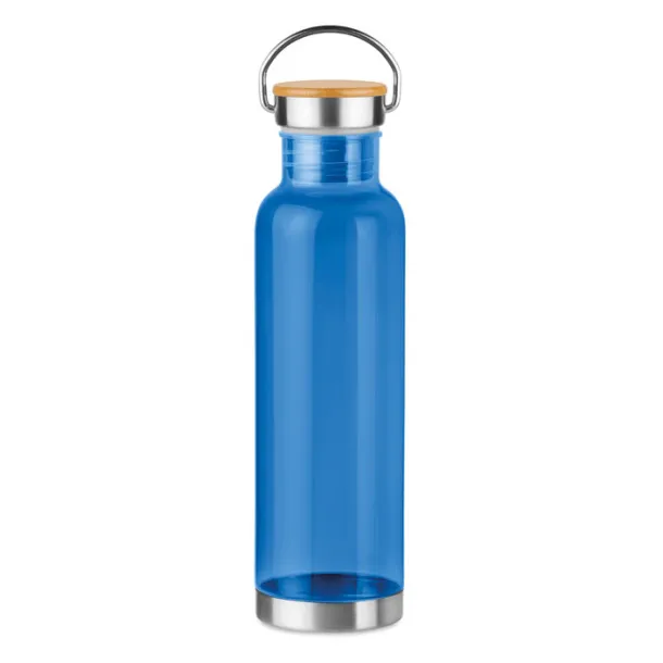 HELSINKI BASIC Tritan 800ml bottle bamboo top transparent blue