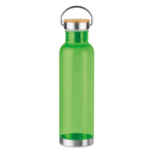 HELSINKI BASIC Tritan 800ml bottle bamboo top Transparent lime