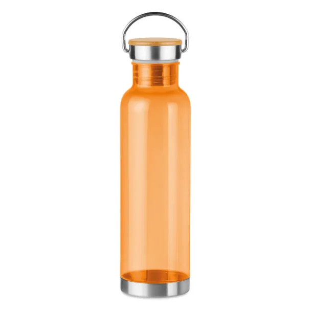 HELSINKI BASIC Tritan 800ml bottle bamboo top transparent orange