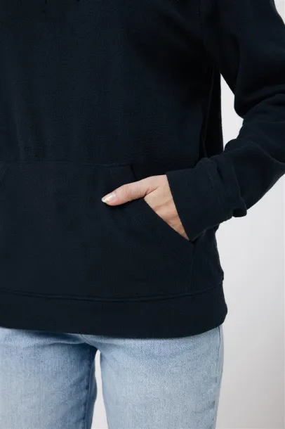  Iqoniq Trivor unisex mikroflis hoodie od recikliranog poliestera, 240 g/m² - iqoniq Crna