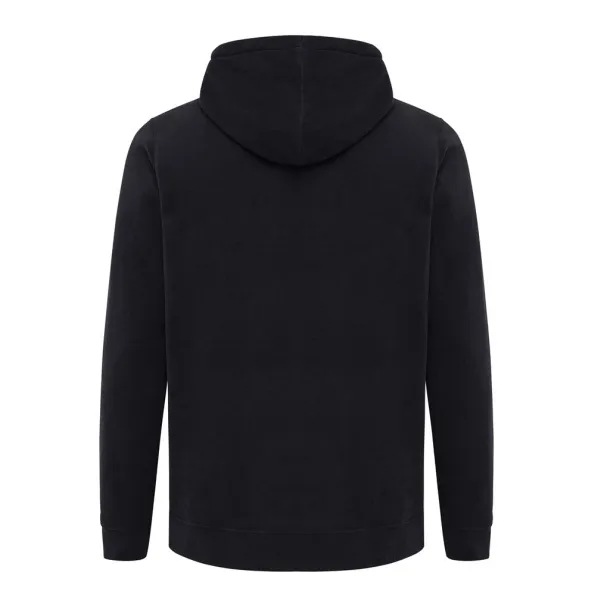  Iqoniq Trivor unisex mikroflis hoodie od recikliranog poliestera, 240 g/m² - iqoniq Crna