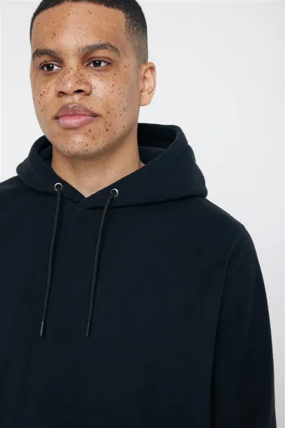 Iqoniq Trivor unisex mikroflis hoodie od recikliranog poliestera, 240 g/m² - iqoniq Crna