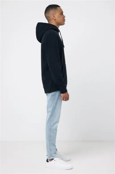  Iqoniq Trivor unisex mikroflis hoodie od recikliranog poliestera, 240 g/m² - iqoniq Crna