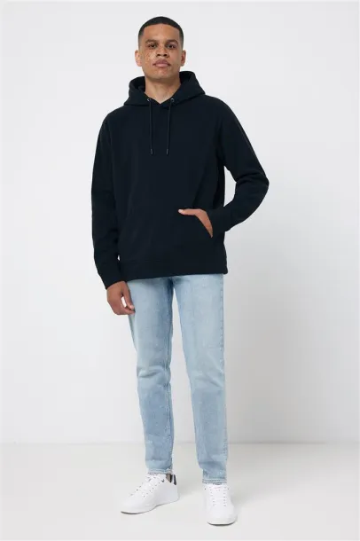  Iqoniq Trivor unisex mikroflis hoodie od recikliranog poliestera, 240 g/m² - iqoniq Crna