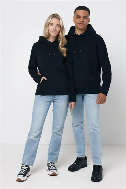  Iqoniq Trivor unisex mikroflis hoodie od recikliranog poliestera, 240 g/m² - iqoniq Crna