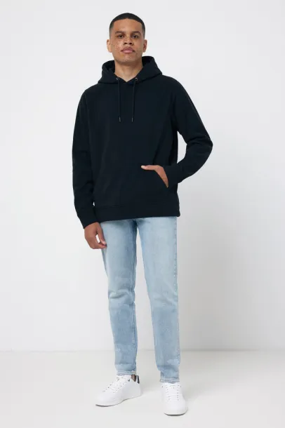  Iqoniq Trivor unisex mikroflis hoodie od recikliranog poliestera, 240 g/m² - iqoniq Crna