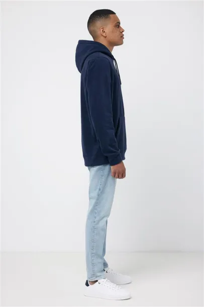  Iqoniq Trivor unisex mikroflis hoodie od recikliranog poliestera, 240 g/m² - iqoniq navy
