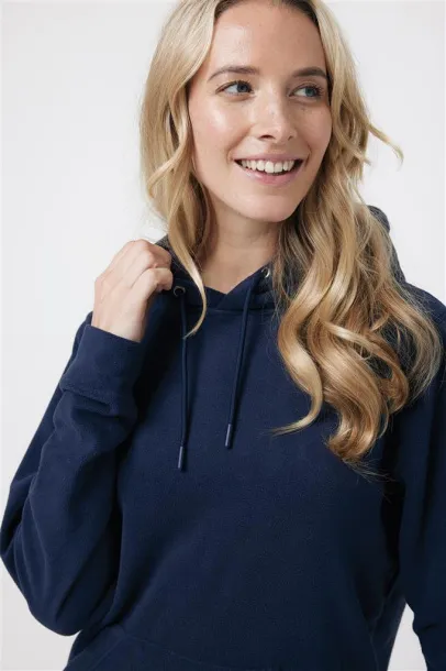  Iqoniq Trivor unisex mikroflis hoodie od recikliranog poliestera, 240 g/m² - iqoniq navy