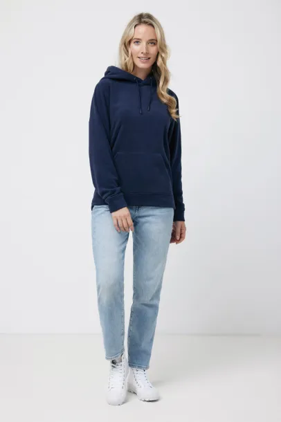  Iqoniq Trivor unisex mikroflis hoodie od recikliranog poliestera, 240 g/m² - iqoniq navy