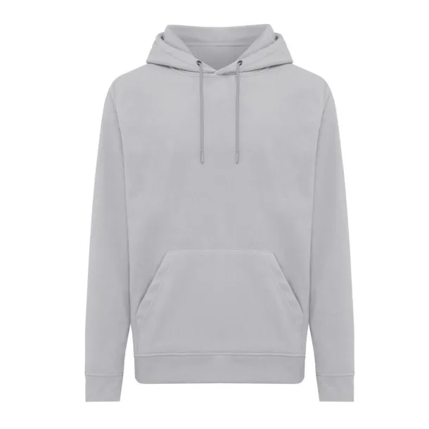  Iqoniq Trivor unisex mikroflis hoodie od recikliranog poliestera - iqoniq storm grey