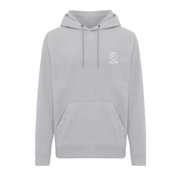  Iqoniq Trivor recycled polyester microfleece hoodie, storm grey - iqoniq grey 