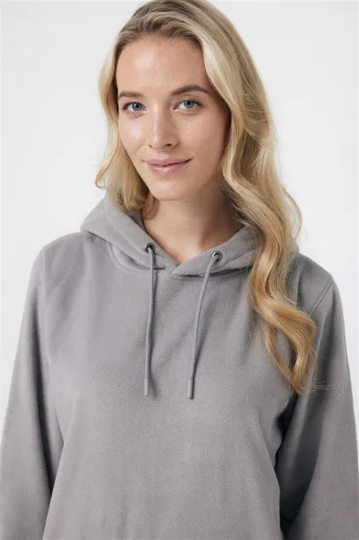  Iqoniq Trivor recycled polyester microfleece hoodie, storm grey - iqoniq grey 