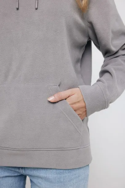  Iqoniq Trivor recycled polyester microfleece hoodie, storm grey - iqoniq storm grey