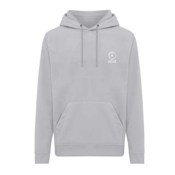  Iqoniq Trivor recycled polyester microfleece hoodie, storm grey - iqoniq grey 