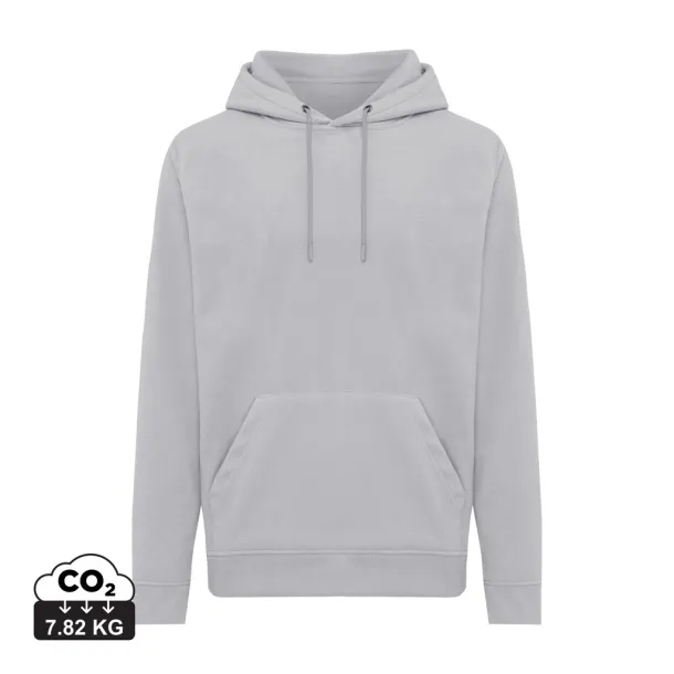  Iqoniq Trivor recycled polyester microfleece hoodie, storm grey - iqoniq storm grey