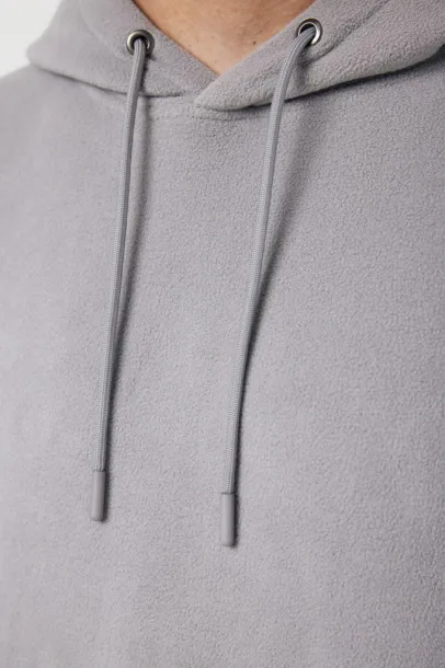  Iqoniq Trivor recycled polyester microfleece hoodie, storm grey - iqoniq storm grey