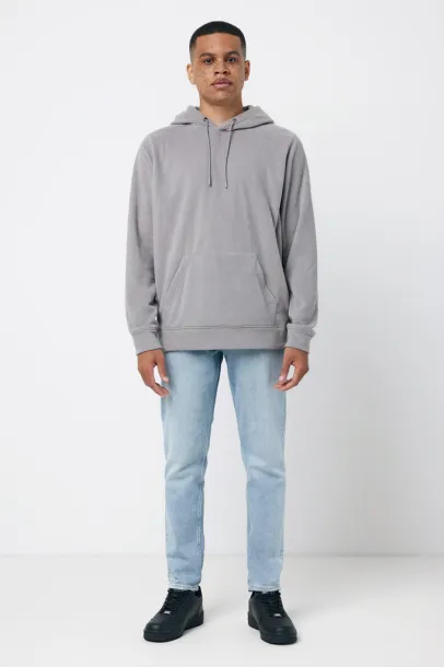  Iqoniq Trivor unisex mikroflis hoodie od recikliranog poliestera - iqoniq storm grey