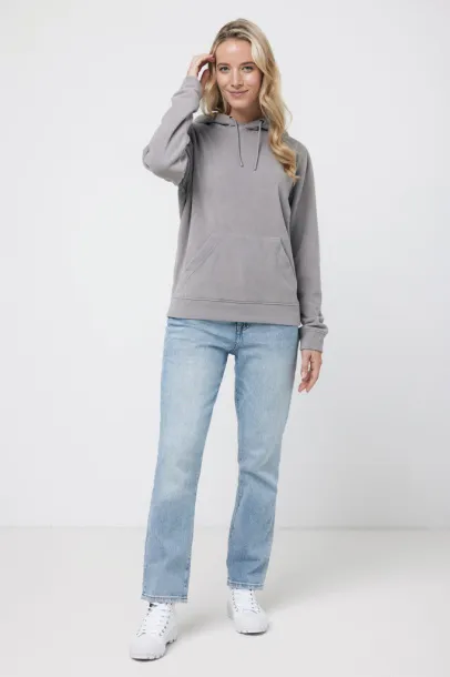  Iqoniq Trivor recycled polyester microfleece hoodie, storm grey - iqoniq storm grey