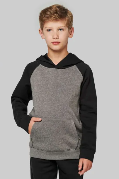  KIDS' TWO-TONE HOODED SWEATSHIRT - Proact Siva Sapphire Blue