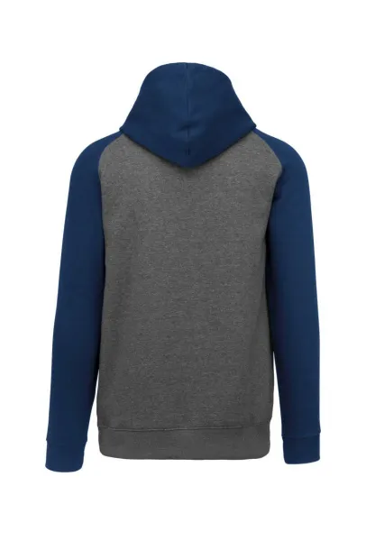  KIDS' TWO-TONE HOODED SWEATSHIRT - Proact Grey Heather Blue Dusk