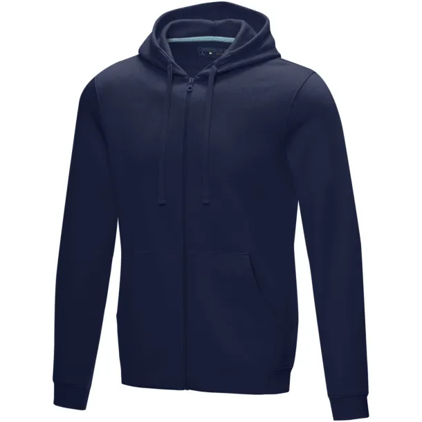 Ruby men’s GOTS organic GRS recycled full zip hoodie - Elevate NXT Navy Blue