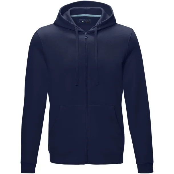 Ruby men’s GOTS organic GRS recycled full zip hoodie - Elevate NXT Navy Blue