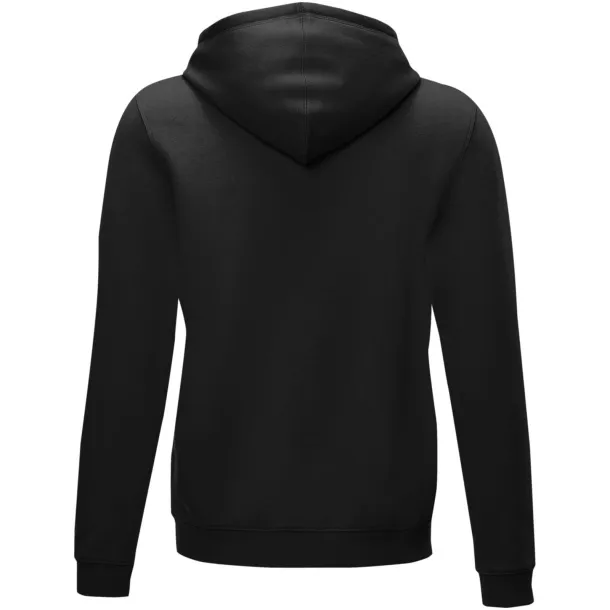 Ruby men’s GOTS organic GRS recycled full zip hoodie - Elevate NXT Solid black