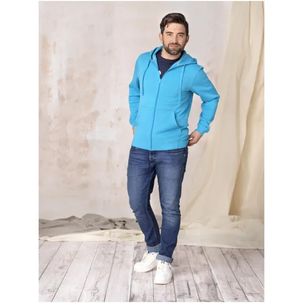 Ruby men’s GOTS organic GRS recycled full zip hoodie - Elevate NXT NXT blue