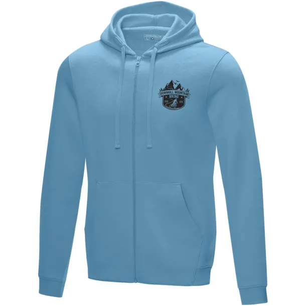 Ruby men’s GOTS organic GRS recycled full zip hoodie - Elevate NXT NXT blue