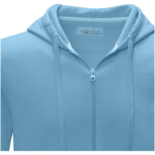 Ruby men’s GOTS organic GRS recycled full zip hoodie - Elevate NXT NXT blue