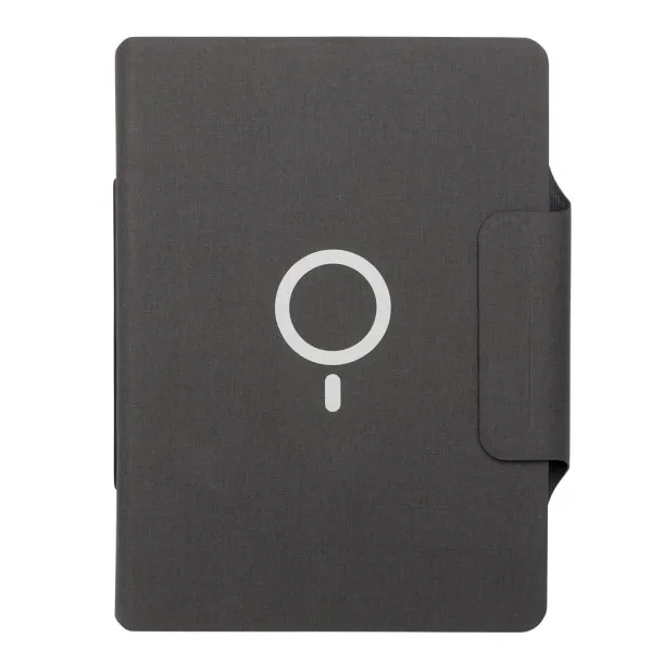  Artic Magnetic 10W wireless charging A4 portfolio - XD Xclusive Black 