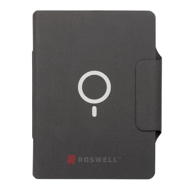  Artic Magnetic 10W wireless charging A4 portfolio - XD Xclusive Black 