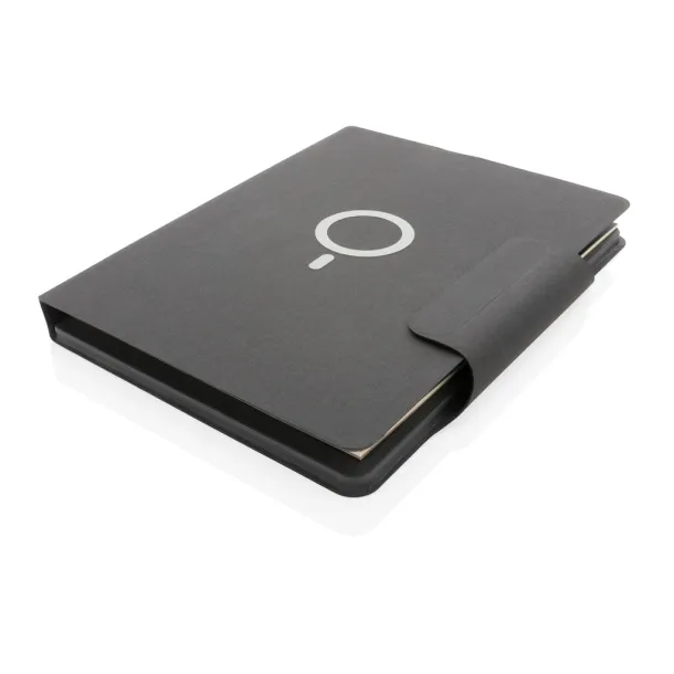  Artic Magnetic 10W wireless charging A4 portfolio - XD Xclusive Black 