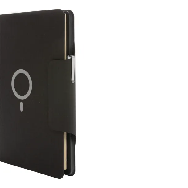  Artic Magnetic 10W wireless charging A4 portfolio - XD Xclusive Black 