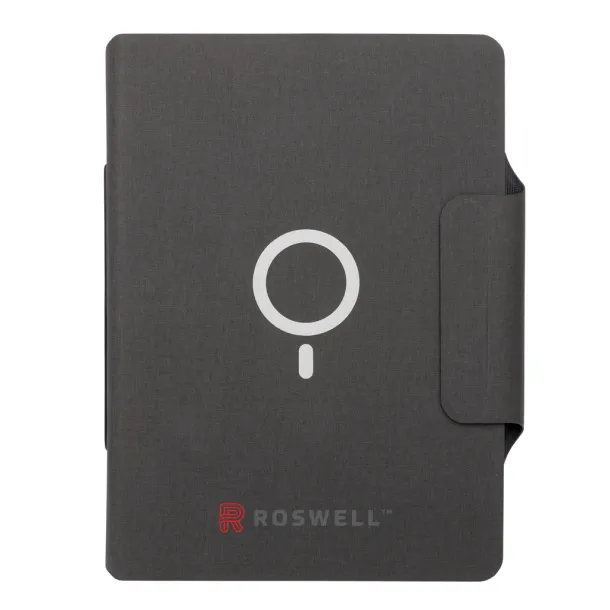  Artic Magnetic 10W wireless charging A4 portfolio - XD Xclusive Black 