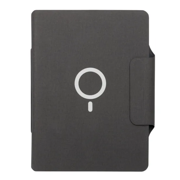  Artic Magnetic 10W wireless charging A4 portfolio - XD Xclusive Black 