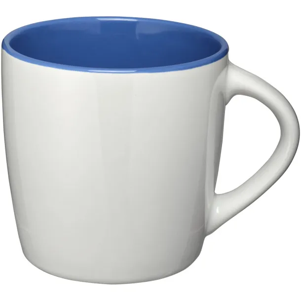 Aztec 340 ml ceramic mug - Unbranded White Royal blue