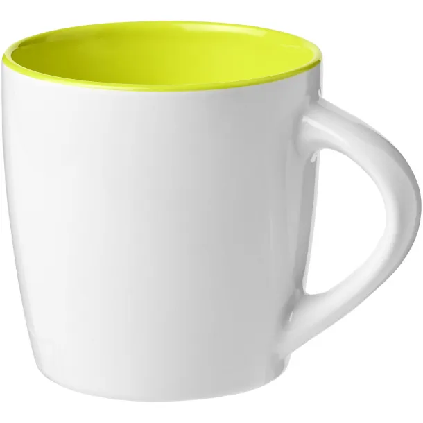 Aztec 340 ml ceramic mug - Unbranded White Lime