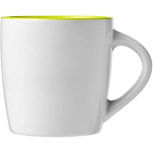 Aztec 340 ml ceramic mug - Unbranded White Lime