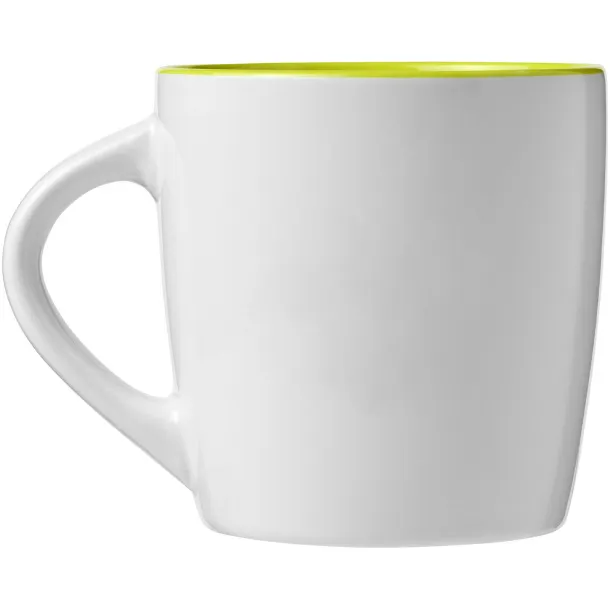 Aztec 340 ml ceramic mug - Unbranded White Lime