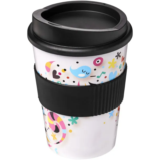 Brite-Americano® Medio 300 ml tumbler with grip Solid black